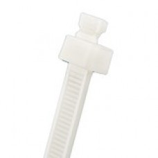 PANDUIT Sta-Strap Releasable Cable Tie - Natural - 100 Pack - 40 lb Loop Tensile - TAA Compliance SST1.5I-C