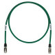 Panduit Cat.6a S/FTP Patch Network Cable - 7.92" Category 6a Network Cable for Network Device - First End: 1 x RJ-45 Male Network - Second End: 1 x RJ-45 Male Network - 10 Gbit/s - Patch Cable - Shielding - 26 AWG - Black, Green - 1 - TAA Compliance 