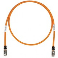 Panduit Cat.6a S/FTP Patch Network Cable - 1.64 ft Category 6a Network Cable for Network Device - First End: 1 x RJ-45 Male Network - Second End: 1 x RJ-45 Male Network - 10 Gbit/s - Patch Cable - Shielding - 26 AWG - Orange, Black - TAA Compliance STP6X0