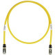 Panduit Cat.6a S/FTP Patch Network Cable - 1.64 ft Category 6a Network Cable for Network Device - First End: 1 x RJ-45 Male Network - Second End: 1 x RJ-45 Male Network - 10 Gbit/s - Patch Cable - Shielding - 26 AWG - Yellow, Black - TAA Compliance STP6X0