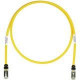 Panduit Category 6a Network Patch Cable - 10 ft Category 6a Network Cable for Network Device - First End: 1 x RJ-45 Male Network - Second End: 1 x RJ-45 Male Network - Patch Cable - Shielding - Gold Plated Contact - Yellow, Black - 1 Pack - TAA Compliance