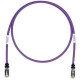 Panduit Cat.6a S/FTP Network Cable - 3.28 ft Category 6a Network Cable - First End: 1 x RJ-45 Male Network - Second End: 1 x RJ-45 Male Network - 10 Gbit/s - Patch Cable - Shielding - Black, Violet STP6X1MVL