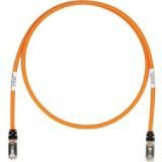 Panduit Cat.6a S/FTP Patch Network Cable - 25 ft Category 6a Network Cable for Network Device - First End: 1 x RJ-45 Male Network - Second End: 1 x RJ-45 Male Network - 10 Gbit/s - Patch Cable - Shielding - Black, Orange - 1 Pack STP6X25OR