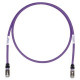 Panduit Cat.6a S/FTP Patch Network Cable - 30 ft Category 6a Network Cable for Network Device - First End: 1 x RJ-45 Male Network - Second End: 1 x RJ-45 Male Network - 10 Gbit/s - Patch Cable - Shielding - 26 AWG - Black, Violet - 1 STP6X30VL