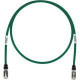 Panduit Category 6a Network Patch Cable - 6 ft Category 6a Network Cable for Network Device - First End: 1 x RJ-45 Male Network - Second End: 1 x RJ-45 Male Network - Patch Cable - Shielding - Gold Plated Contact - Green, Black - 1 Pack STP6X6GR