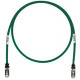Panduit Cat.6a S/FTP Network Cable - 4.92 ft Category 6a Network Cable - First End: 1 x RJ-45 Male Network - Second End: 1 x RJ-45 Male Network - 10 Gbit/s - Patch Cable - Shielding - Black, Green STP6X15MGR