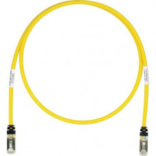 Panduit Cat.6a S/FTP Patch Network Cable - 9.84 ft Category 6a Network Cable for Network Device - First End: 1 x RJ-45 Male Network - Second End: 1 x RJ-45 Male Network - 1.25 GB/s - Patch Cable - Shielding - Yellow, Black - 1 Pack - TAA Compliance STP6X3