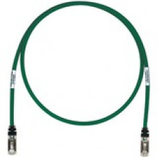Panduit Cat.6a S/FTP Network Cable - 50 ft Category 6a Network Cable for Network Device - First End: 1 x RJ-45 Male Network - Second End: 1 x RJ-45 Male Network - Shielding - 26 AWG - Black, Green - 1 STP6X50GR