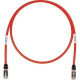 Panduit Cat.6a S/FTP Patch Network Cable - 7 ft Category 6a Network Cable for Network Device - First End: 1 x RJ-45 Male Network - Second End: 1 x RJ-45 Male Network - Patch Cable - Shielding - Black, Red STP6X7RD