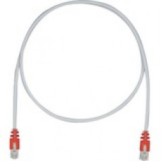 Panduit Cat.5e F/UTP Network Cable - 1.64 ft Category 5e Network Cable - First End: 1 x RJ-45 Male Network - Second End: 1 x RJ-45 Male Network - Patch Cable - Shielding - 26 AWG - Red, International Gray STPCH0.5MBRD