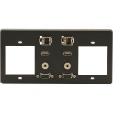 Kramer T4F-2S Faceplate Insert - 2 x Mini-phone Port(s) - 2 x RJ-45 Port(s) - 2 x VGA Port(s) T4F-2S