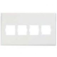 Panduit T70L4IW Faceplate - 4 x Total Number of Socket(s) - Off White - Polyvinyl Chloride (PVC) - TAA Compliance T70L4IW