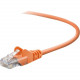 Belkin CAT5e Snagless Patch Cable - 7 ft Category 5e Network Cable for Network Device - First End: 1 x RJ-45 Male Network - Second End: 1 x RJ-45 Male Network - Patch Cable - Orange TAA791-07-ORG-S