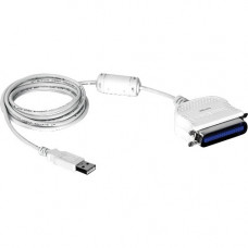 Trendnet TU-P1284 USB to Parallel Printer Cable Adapter - Centronics Male Parallel - Type A Male USB - 6.56ft - TAA Compliance TU-P1284