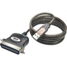 Tripp Lite 10ft USB to Parallel Printer Cable USB-A to Centronics 36-M/M - Centronics/USB for Printer - 10 ft - 1 x Type A Male USB - 1 x Centronics Male Parallel - Nickel Plated, Gold-plated Contacts - Shielding - Gray" - RoHS Compliance U206-010