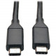 Tripp Lite 3ft USB 3.1 Gen 2 USB-C Cable 10 Gbps M/M Fast Charging Devices - USB - 1.25 GB/s - 2.95 ft - 1 x Type C Male USB - 1 x Type C Male USB - Nickel Plated, Gold-plated Contacts - Shielding - Black - TAA Compliance U420-003-G2
