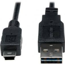 Tripp Lite 3ft USB 2.0 High Speed Converter Adapter Cable Reversible A to 5Pin Mini B M/M - (Reversible A to 5Pin Mini-B M/M) 3-ft. - RoHS Compliance UR030-003