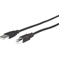 Comprehensive USB 2.0 A Male To B Male Cable 15ft - USB for Printer, Scanner, Camera, Keyboard, Mouse - 15 ft - 1 x Type A Male USB - 1 x Type B Male USB - Shielding - Black - RoHS Compliance USB2-AB-15ST