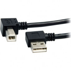 Startech.Com 3 ft A Right Angle to B Right Angle USB Cable - M/M - USB - 3 ft - 1 x Type A Male USB - 1 x Type B Male USB - RoHS Compliance USB2HAB2RA3