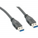 ENET USB Data Transfer Cable - 15 ft USB Data Transfer Cable - Type A Male USB - Type A Male USB - Black USB3.0MA2-15F