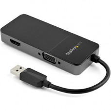 Startech.Com USB 3.0 to HDMI VGA Adapter - 4K 30 - External Video & Graphics Card for Mac & Windows - 2-in-1 Multiport Dongle (USB32HDVGA) - Multi monitor capability w/ this 2-in-1 external video graphics adapter: USB 3.0 to HDMI / VGA - Support f