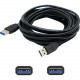 AddOn 1ft USB 3.0 (A) Male to USB 3.0 (B) Male Black Cable - 1 ft USB/USB-B Data Transfer Cable for Notebook, PC, USB Charger, Printer, Scanner, USB Hub - First End: 1 x Type A Male USB - Second End: 1 x Type B Male USB - Extension Cable - Black - 1 USB3E