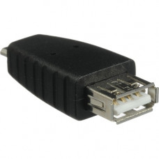 Axiom USB Data Transfer Adapter - 1 x Type B Male Micro USB - 1 x Type A Female USB - Black USBAFMICBM-AX