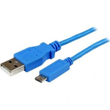 Startech.Com 1m Blue Mobile Charge Sync USB to Slim Micro USB Cable for Smartphones and Tablets - A to Micro B M/M - 3.28 ft USB Data Transfer Cable for Smartphone, Tablet, PC - First End: 1 x Type A Male USB - Second End: 1 x Type B Male Micro USB - 480 