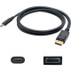 AddOn 3ft USB 3.1 (C) Male to DisplayPort Male Black Cable - 3 ft DisplayPort/USB-C A/V Cable for Audio/Video Device, Notebook, Smartphone, Tablet, PC, Monitor, Projector - First End: 1 x Type C Male USB - Second End: 1 x DisplayPort Male Digital Audio/Vi