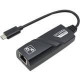 AddOn 8in USB 3.1 (C) Male to RJ-45 Female Black Network Adapter Cable - 100% compatible and guaranteed to work USBC2RJ45F