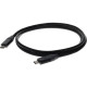 AddOn Thunderbolt Data Transfer Cable - 3.94 ft Thunderbolt Data Transfer Cable for MacBook, Notebook, PC, Smartphone, Tablet, External Hard Drive - First End: 1 x Type C Male Thunderbolt - Second End: 1 x Type C Male Thunderbolt - Black - 1 USBCTBOLT1-2M