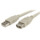 Startech.Com 10ft USB 2.0 Extension Cable A to A - M/F - USB - 10 ft - 1 x Type A Male - 1 x Type A Female - Gray - RoHS Compliance USBEXTAA10