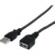 Startech.Com 6 ft Black USB 2.0 Extension Cable A to A - M/F - Type A Male USB - Type A Female USB - 6ft - Black - RoHS, TAA Compliance USBEXTAA6BK
