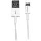 Startech.Com 1m (3ft) White Apple 8-pin Slim Lightning Connector to USB Cable for iPhone / iPod / iPad - 3.28 ft Lightning/USB Data Transfer Cable for iPhone, iPod, iPad - First End: 1 x Type A Male USB - Second End: 1 x Lightning Male Proprietary Connect