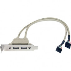 Startech.Com 2 Port USB A Female Low Profile Slot Plate Adapter - Type A Female USB - RoHS Compliance USBPLATELP