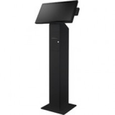 Advantech Single Floor Stand with Thermal Printer, Black Color - Black - TAA Compliance UTC-750-BSTAND0E