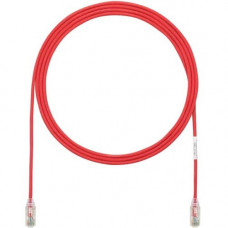 Panduit Cat.6 U/UTP Patch Network Cable - 12 ft Category 6 Network Cable for Network Device - First End: 1 x RJ-45 Male Network - Second End: 1 x RJ-45 Male Network - Patch Cable - 28 AWG - Clear, Red - 25 - TAA Compliance UTP28SP12RD-Q