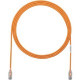 Panduit Category 6 U/UTP Network Cable - 15 ft Category 6 Network Cable - First End: 1 x RJ-45 Male Network - Second End: 1 x RJ-45 Male Network - Patch Cable - 28 AWG - Clear, Orange - 25 - TAA Compliance UTP28SP15OR-Q