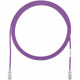 Panduit Cat.6 U/UTP Patch Network Cable - 6" Category 6 Network Cable for Network Device - First End: 1 x RJ-45 Male Network - Second End: 1 x RJ-45 Male Network - Patch Cable - 28 AWG - Clear, Violet - 48 - TAA Compliance UTP28SP6INVL-48