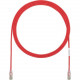 Panduit Cat.6 U/UTP Patch Network Cable - 1.64 ft Category 6 Network Cable for Network Device - First End: 1 x RJ-45 Male Network - Second End: 1 x RJ-45 Male Network - Patch Cable - 28 AWG - Clear, Red - 25 UTP28SP0.5MRD-Q