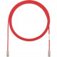 Panduit Cat.6 U/UTP Patch Network Cable - 11 ft Category 6 Network Cable for Network Device - First End: 1 x RJ-45 Male Network - Second End: 1 x RJ-45 Male Network - Patch Cable - 28 AWG - Clear, Red - 25 - TAA Compliance UTP28SP11RD-Q