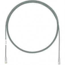 Panduit Cat.6 U/UTP Patch Network Cable - 6" Category 6 Network Cable for Network Device - First End: 1 x RJ-45 Male Network - Second End: 1 x RJ-45 Male Network - Patch Cable - 28 AWG - Clear, International Gray - 48 - TAA Compliance UTP28SP6INGY-48