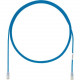 Panduit Cat.6 U/UTP Patch Network Cable - 6" Category 6 Network Cable for Network Device - First End: 1 x RJ-45 Male Network - Second End: 1 x RJ-45 Male Network - Patch Cable - 28 AWG - Clear, Blue - 48 - TAA Compliance UTP28SP6INBU-48