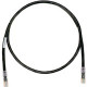 Panduit Cat.6a U/UTP Network Cable - Category 6a for Network Device - 1.25 GB/s - 9.84 ft - 1 Pack - 1 x RJ-45 Male Network - 1 x RJ-45 Male Network - Clear, Black - TAA Compliance UTPK6A10BL