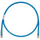 Panduit Cat.6a U/UTP Network Cable - Category 6a for Network Device - 1.25 GB/s - 6.89 ft - 1 Pack - 1 x RJ-45 Male Network - 1 x RJ-45 Male Network - Clear, Blue - TAA Compliance UTPK6A7BU