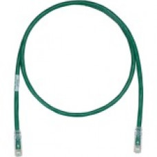 Panduit Cat.6a U/UTP Network Cable - Category 6a for Network Device - 1.25 GB/s - 22.97 ft - 1 Pack - 1 x RJ-45 Male Network - 1 x RJ-45 Male Network - Clear, Green - TAA Compliance UTPK6A7MGR