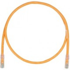 Panduit Cat.6a U/UTP Network Cable - Category 6a for Network Device - 1.25 GB/s - 4.92 ft - 1 Pack - 1 x RJ-45 Male Network - 1 x RJ-45 Male Network - Clear, Orange - TAA Compliance UTPK6A5OR