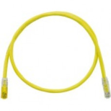 Panduit Cat.6a U/UTP Network Cable - Category 6a for Network Device - 1.25 GB/s - 4.92 ft - 1 Pack - 1 x RJ-45 Male Network - 1 x RJ-45 Male Network - Clear, Yellow - TAA Compliance UTPK6A5YL