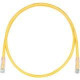 Panduit Cat.6 U/UTP Patch Network Cable - 13 ft Category 6 Network Cable for Network Device - First End: 1 x RJ-45 Male Network - Second End: 1 x RJ-45 Male Network - Patch Cable - Clear, Yellow - 1 Pack - TAA Compliance UTPSP13YLY