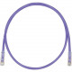 Panduit Cat.6e U/UTP Patch Network Cable - 15 ft Category 6e Network Cable for Network Device - First End: 1 x RJ-45 Male Network - Second End: 1 x RJ-45 Male Network - Patch Cable - Violet, Clear - 1 Pack - TAA Compliance UTPSP15VLY